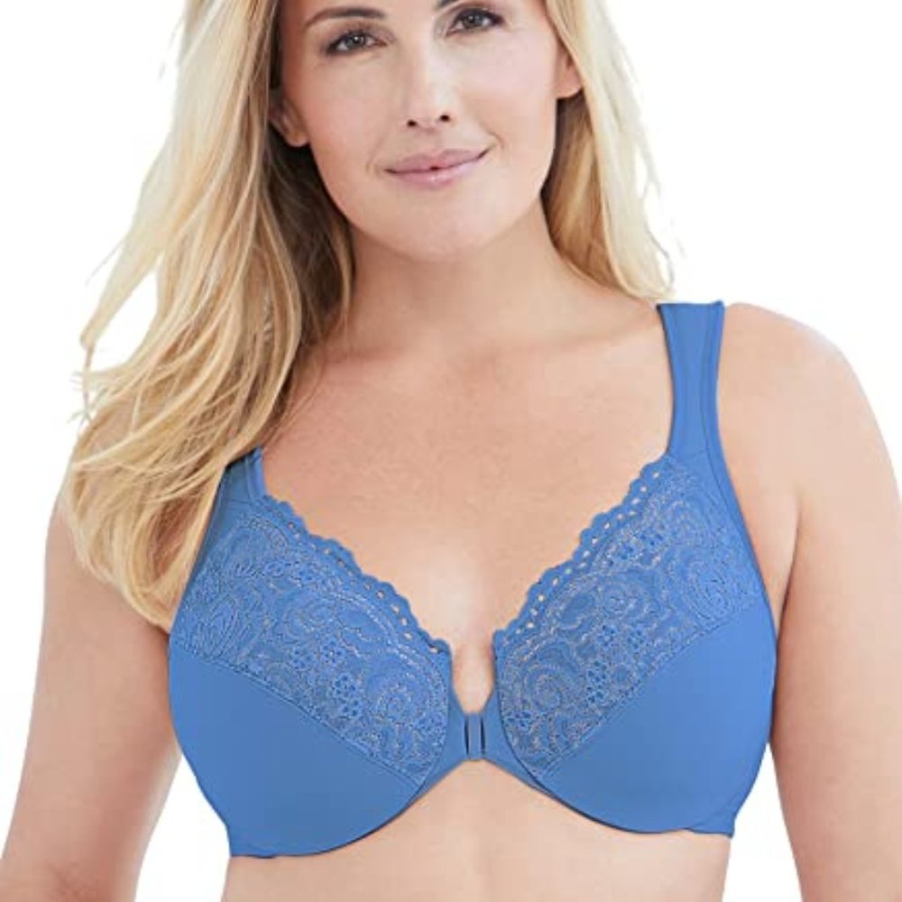 Glamorise  Plus Size Wonderwire Front Closure bra